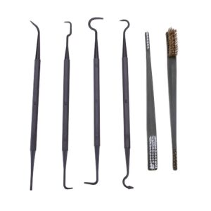 Wire brush Double-ended nylon tube brush hook Cleaning brush 2 brushes + 4 hooks