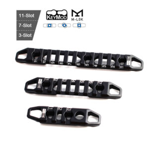 11-slot rail Keymod&MLOK handguard Base 20mm rail bar clamp 2 types of screws