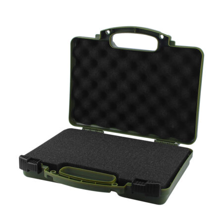 Crush-Proof Double Lock Portable Tool Box with Pick and Plug Foam Cedar Mill Pistol Case